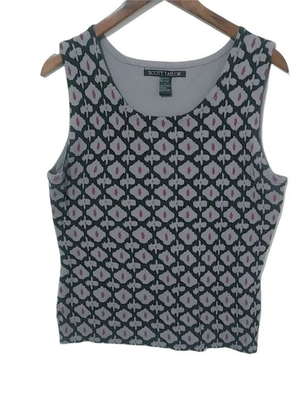 Scott Taylor L Black Pink Tank Top
